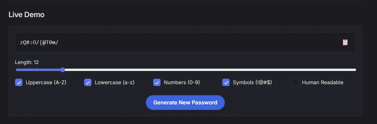 Secure Password Generator